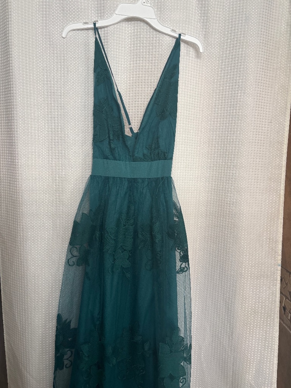 Long green gown